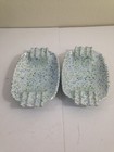 2 MCM Midmod Melamine Confetti Ashtray Irwin-Willert Co, No. 100, Green/Blue