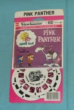 vintage PINK PANTHER "Famous Pilot" VIEW-MASTER REELS packet new/sealed on card