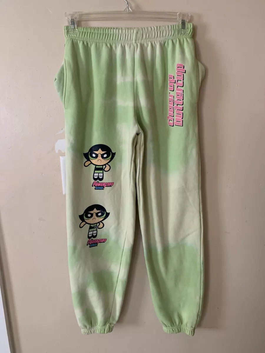 NGOrder x Powerpuff Girls Buttercup Green Tie Dye Jogger Sweatpants