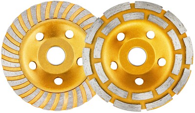 2x Diamant Schleiftopf 125 mm Schleifteller Betonschleifer Topfscheibe Stein Set