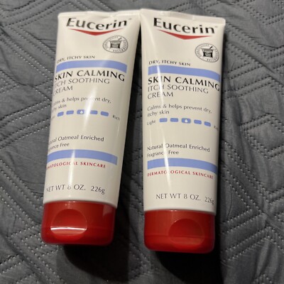 Eucerin Skin Calming Creme. Fragrance free￼. ￼8oz. Natural oatmeal enriched 