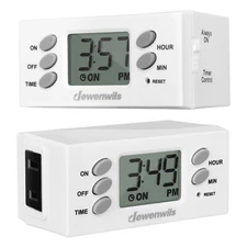 DEWENWILS 2 Pack Light Timer Digital Programmable Plug in Lamp Timer Switch