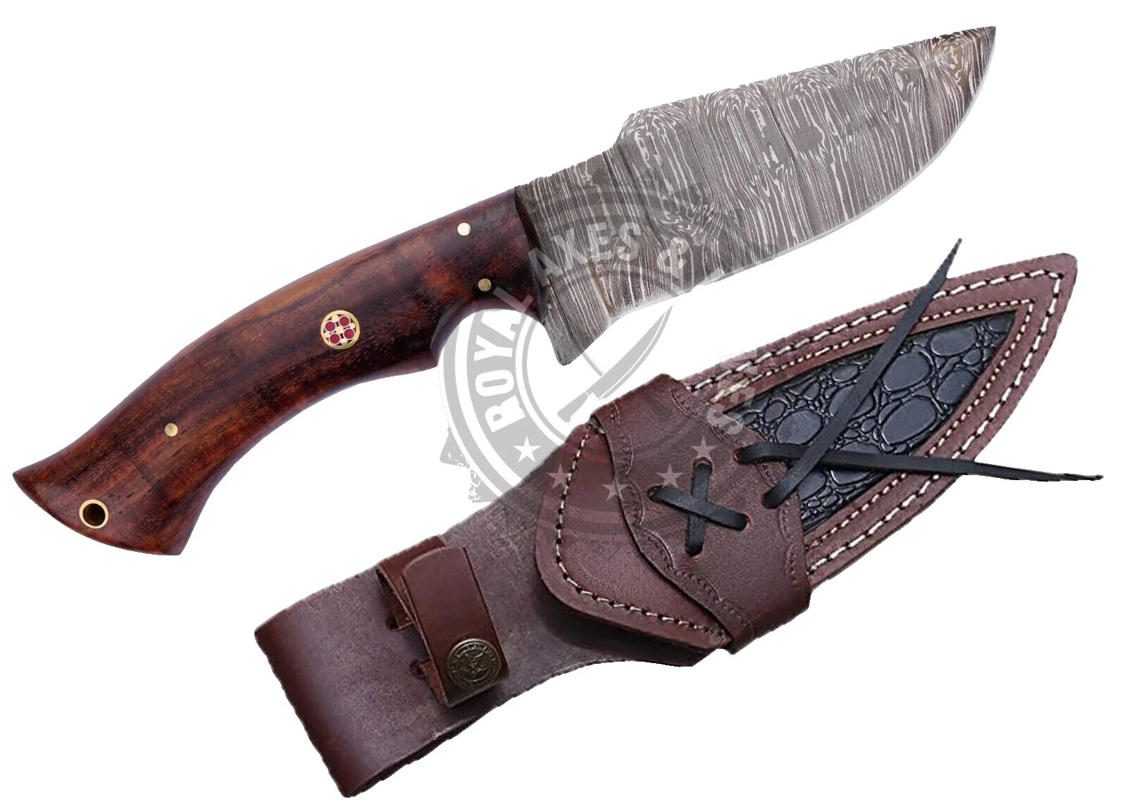 Manija de cuero Imperial Cuchillos de Hoja Fija De Colección