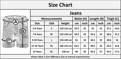 chono Kids Girls Boys Shorts Denim Ripped Blue Chino Bermuda Jeans Short