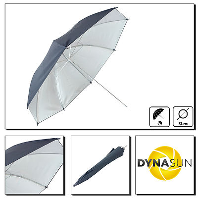 DynaSun KU33SR 84cm Studio Schirm Softbox Silber Studioschirm Reflektorschirm
