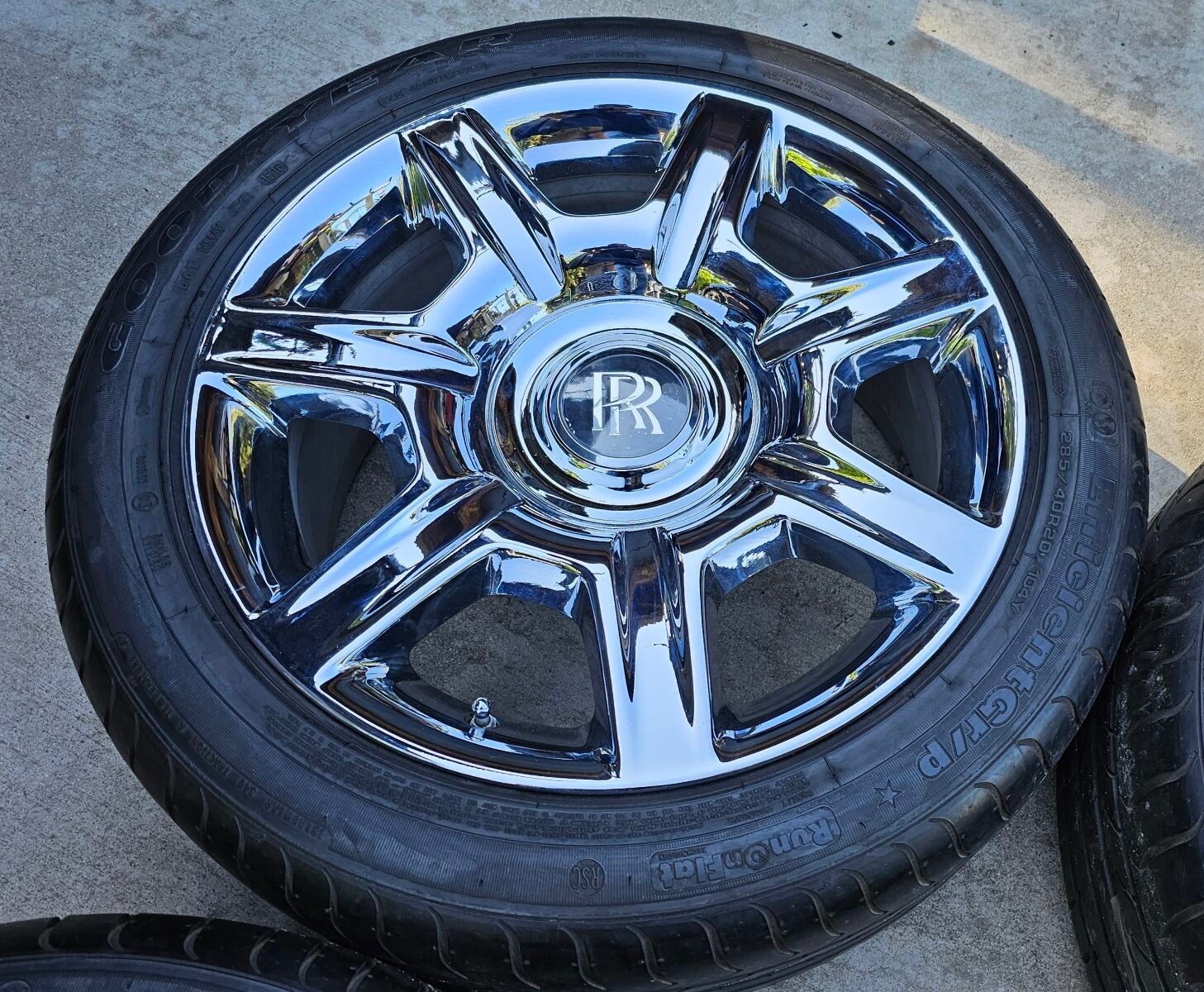 20" GOOD USED CHROMED ROLLS ROYCE GHOST OEM ORIGINAL FACTORY WHEELS RIMS N TIRES