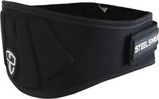 Weight Lifting Belt - Nylon 6-inch Firm Comfortable Back Support, Black Small
