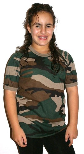 T Shirt - Kids - Woodland - Crew - Australian Made - Army & Military - Picture 3 of 3