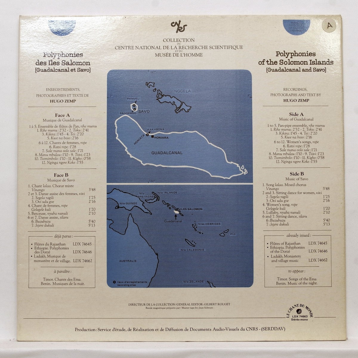 POLYPHONIES DES ILES SALOMON ⸺ LE CHANT DU MONDE LDX74663
