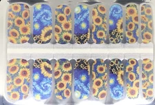 Color Nail Polish Strips, 16ct. Van Gogh Petals  Read  DESCRIPTION BELOW