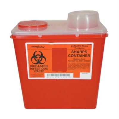 SHARP - mint MONOJECT MEDIUM 8 QUART SHARPS DISPOSAL CONTAINER - CHIMNEY