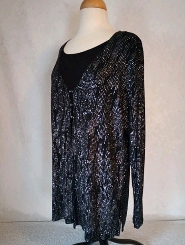 Camicetta cardigan donna Impressions Lifestyle Sparkle 2 in 1 TG. X Grande - Foto 3 di 6