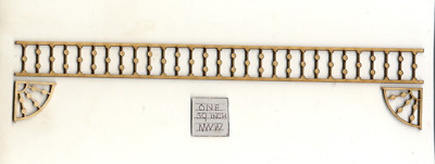 Victorian Painted Lady Porch Grille Set MW03S  dollhouse miniature  1/12 scale