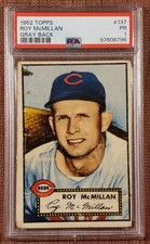 1952 Topps Gray Back #137 Roy McMillan Cincinnati Reds Baseball Card PSA 1 RC