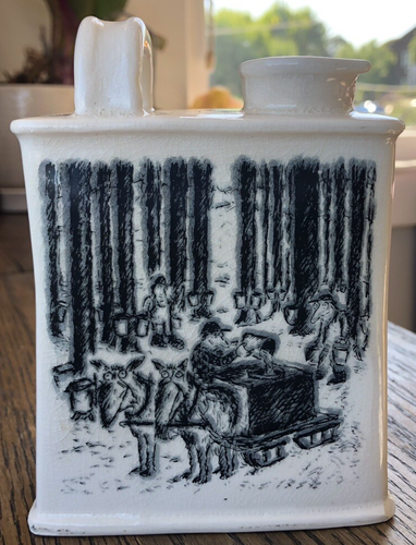 Vintage KOPOTS Vermont Ed Koren Maple Syrup Ceramic Porcelain Container - Picture 3 of 11