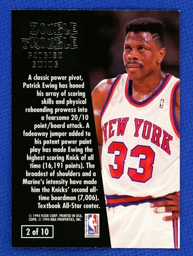 Patrick Ewing New York Knicks Hall of Famer 5 Karten Lot Upper Deck -Ultra Insert- - Bild 10 von 10