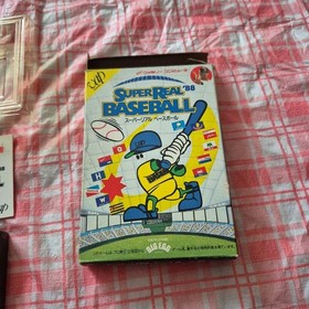 NES Fc Super Real Baseball 88 With Box Theory Famicom Software JPN  Vintage Limi