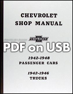 Chevy Shop Manual USB Chevrolet 1941-1948 Car 1941-1946 Truck Service 1942 1947 - Picture 1 of 3