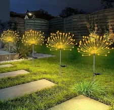 150LED Solar Firework Lights Outdoor Waterproof Path Lawn Yard Garden Decor Lamp