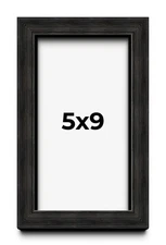 5x9 Shadow Box Black Rustic Barnwood Display Frame  | 1.125 Inch Deep | 0.875 In