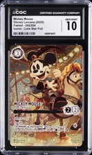 2025 DISNEY LORCANA FABLED ICONIC FOIL 242 MICKEY MOUSE CGC 10