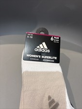 Adidas Womens Superlite 6 Pair of No Show Superlite socks SZ  5-10   Aeroready
