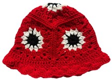 Harry Styles daisy Men's WOMEN Handmade crochet  bucket Hat Unisex Cap Large 