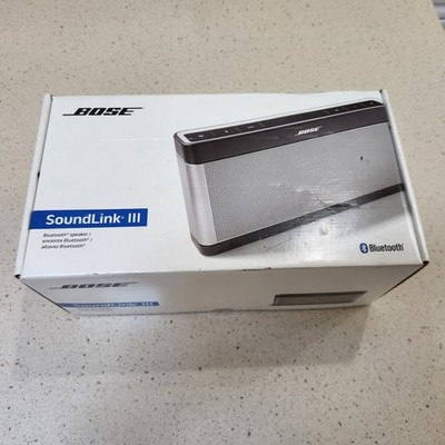 BOSE SoundLink III Silver Bluetooth Wireless Portable Stereo Speaker