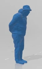 UMARELL Anziano che osserva i cantieri ottimo come regalo