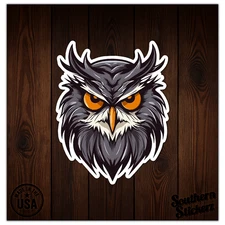 Owl Head - Vinyl Decal Sticker - Car Window Laptop - ebn11261