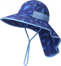 Kids Sun Hat UPF50 Sun Protection Bucket Hat Toddler Summer Beach Play Hats wit