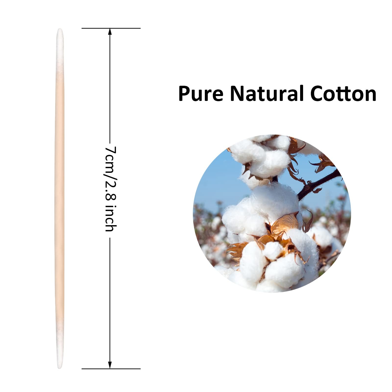 Microblading Cotton Swab 500 PCS Pointed Tip Applicator for Makeup Tattoo