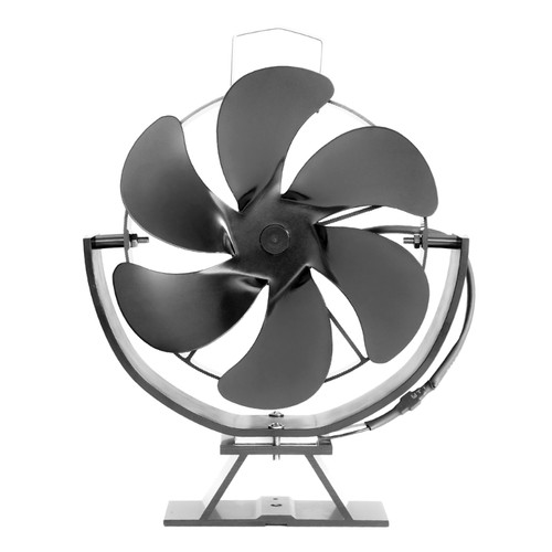 Adjustable Angle Heat Powered Stove Fan Fireplace Fan Operation Circulate - Picture 7 of 8