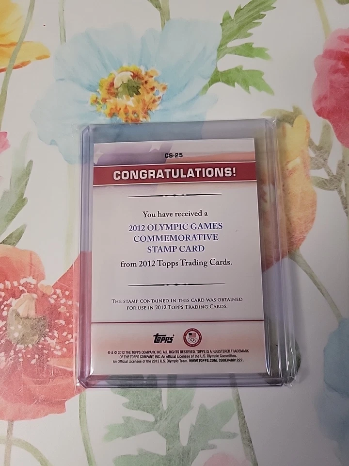 2012 Topps Olympic Team Hopefuls Commemorative Stamp Card Wrestling SP - Image 2 of 2