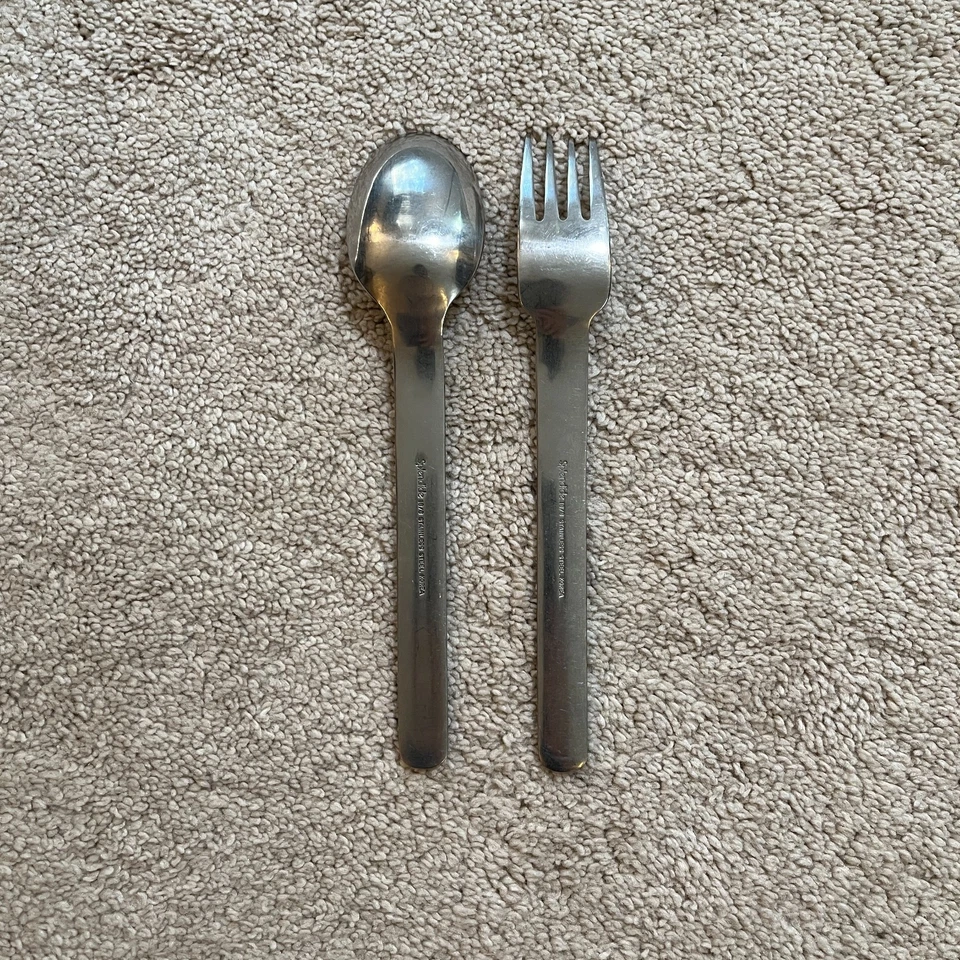 Splendide BLIZZARD Dinner Fork Spoon Set 7 1/2" KOREA Stainless Flatware - Image 3 of 4