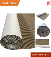 12ft x 36in White Single Face Corrugated Cardboard Roll for Shipping & Protec...