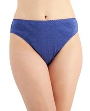 Charter Club High-Cut Brief Galaxy Blue Hth, All Cotton, M