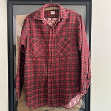 Vintage 50s Penneys Big Mac Sanforized Flannel Shirt Cotton M