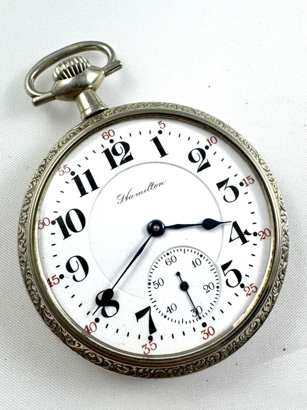 HAMILTON 21J "992" cleaned, oiled and timed, MODEL 1 NICE, DISPLAY!,  very nice!