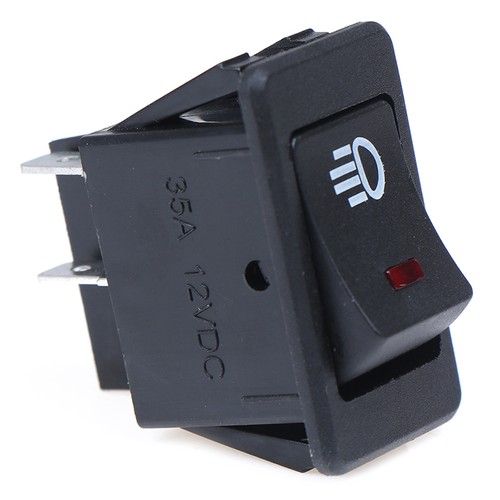 12V 35A Universal Car Red LED Fog Light Rocker Switch Dash Dashboard 4Pin yu - Picture 7 of 12