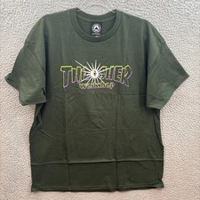 Thrasher Magazine x Alien Workshop T Shirt Mens XL Green Skateboard Skate Skater