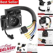 Dual Output 4 Way to 7 Way RV Trailer Wiring Adapter - Plug and Play Solution