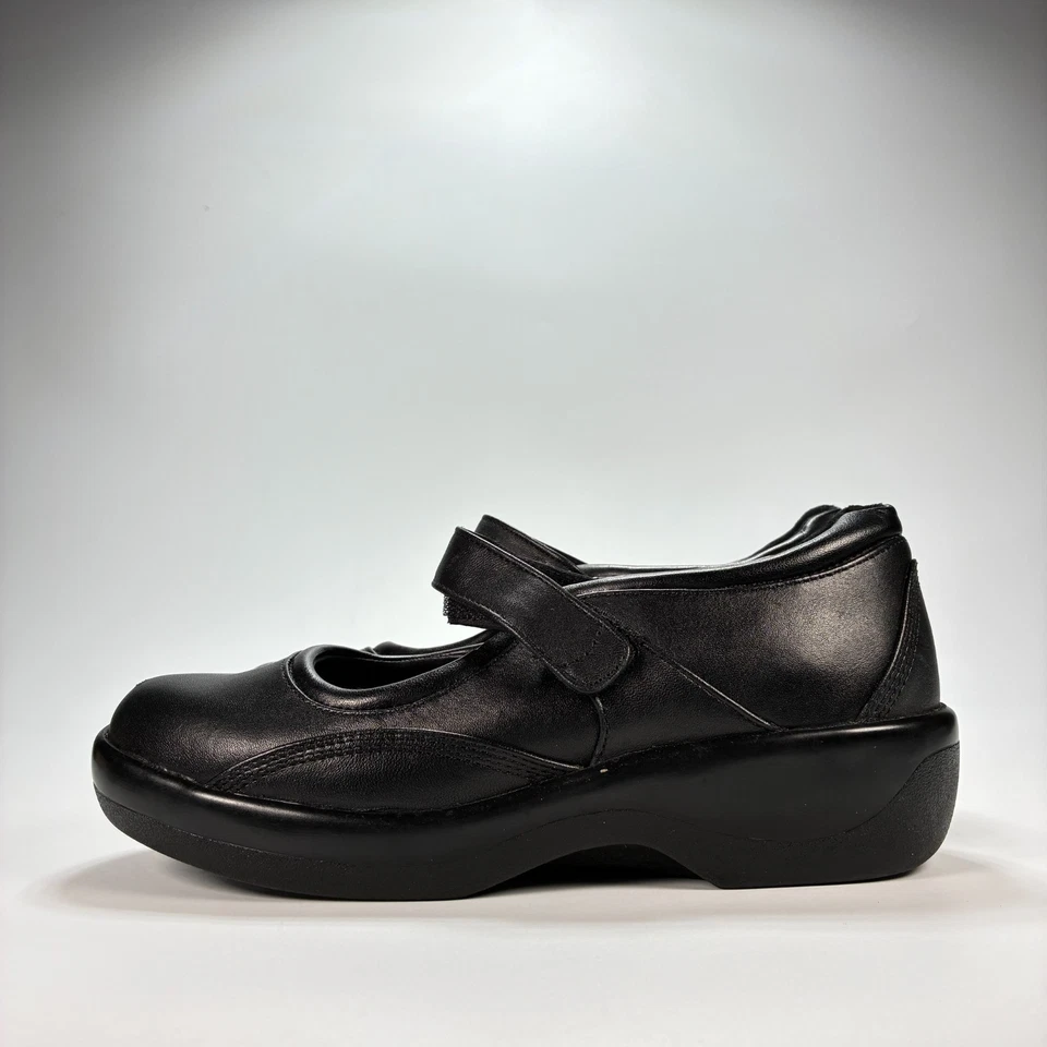 Zapatos ortopédicos Apex Ambulator Mary Jane de cuero negro B6000W para mujer talla 7” Foto 4 de 4