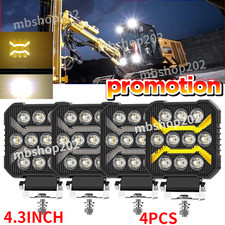 4PCS LED WORK LIGHTS fit Caterpillar Skid Steers Excavator Forklift Loader Light