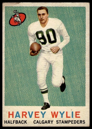 1959 Topps CFL #27 Harvey Wylie - Picture 1 of 2