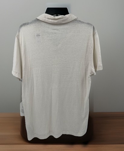 Abercrombie & Fitch Summer Linen Blend Women’s Cream Relaxed Shirt Top Medium M - Picture 4 of 9