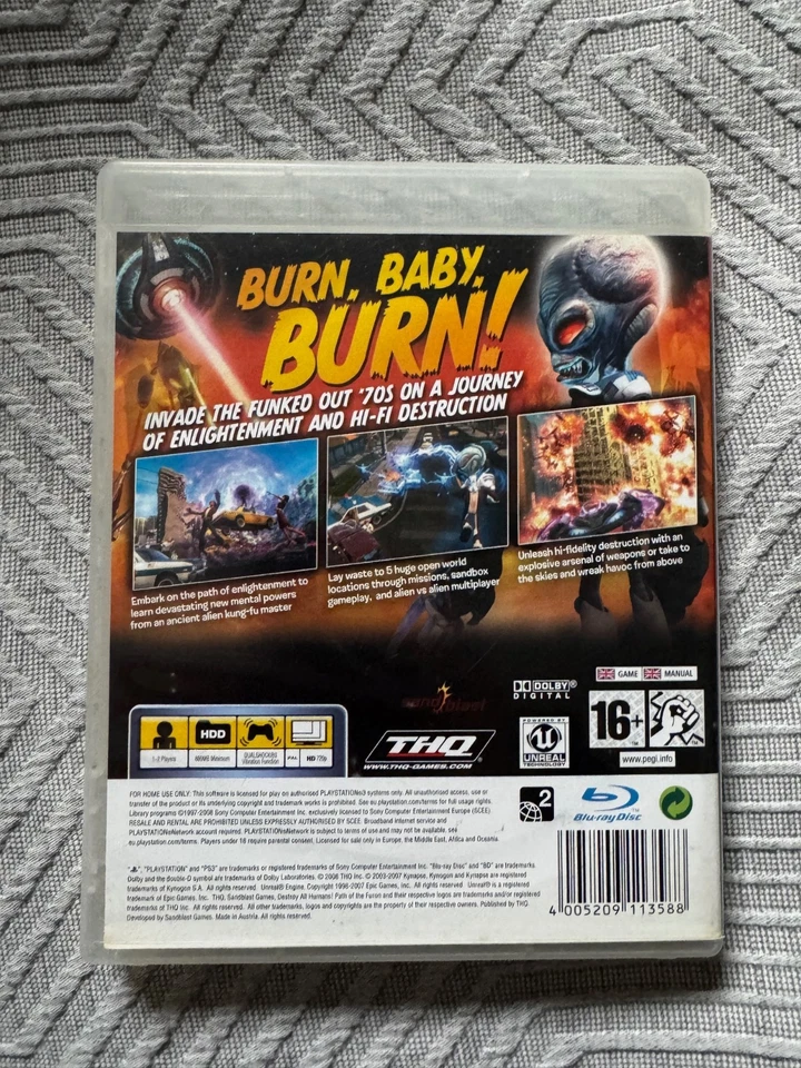 ps3 Destroy All Humans Path of the Furon *NI* (Works on US Consoles) REGION FREE - Image 2 of 3