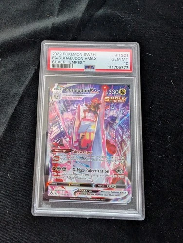 GRADED PSA 10 2022 Pokemon SWSH FA/Duraludon VMax Silver Tempest #TG21