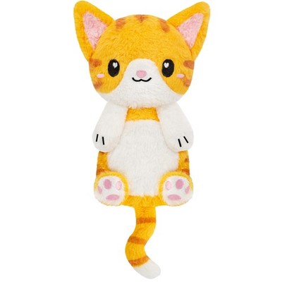 Orange Cat Microwavable 1.5 lbs 10.5 H x 5.5 L x 3.2 W, Orange-white 