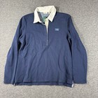 New ListingNwt L.L.Bean Womens Petite Pm Navy Rugby Shirt Long Sleeve Collared